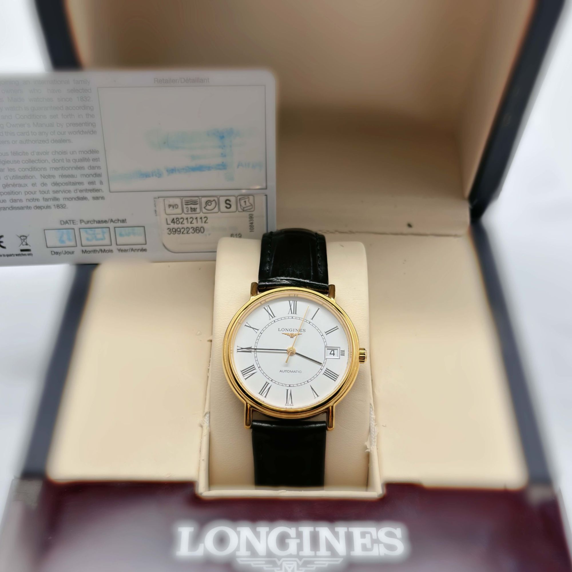90新 Longines/浪琴 优雅/全套/36MM/机械/公价9200