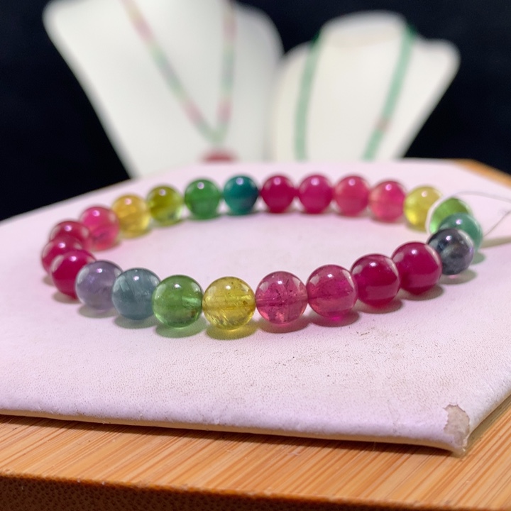 双色碧玺手链未镶嵌