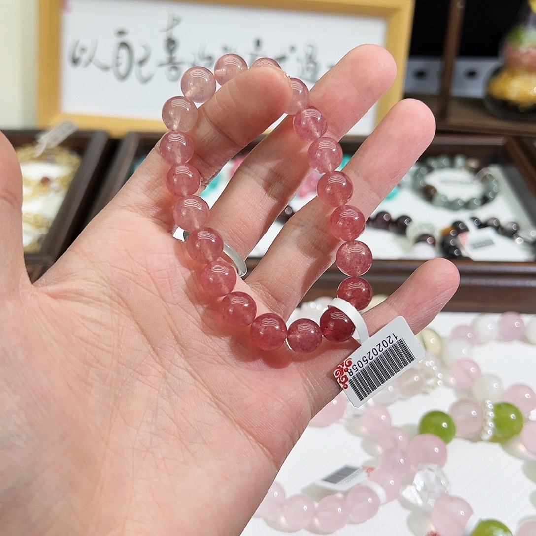 未镶嵌手链水晶渐变草莓
