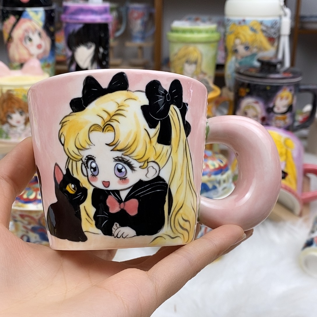 o***o瓷片董董文创手绘陶瓷