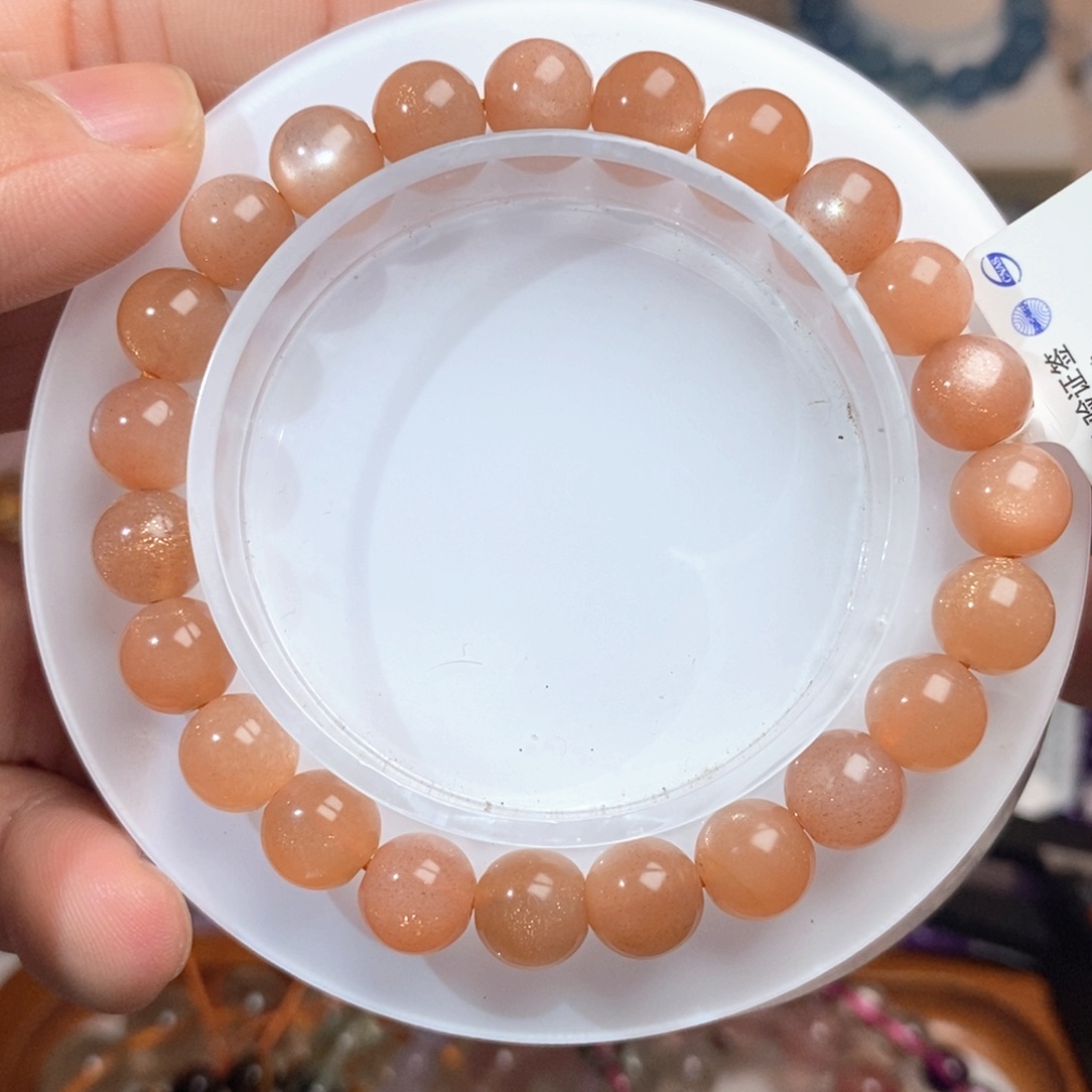 水晶手链未镶嵌橙月光8.4mm