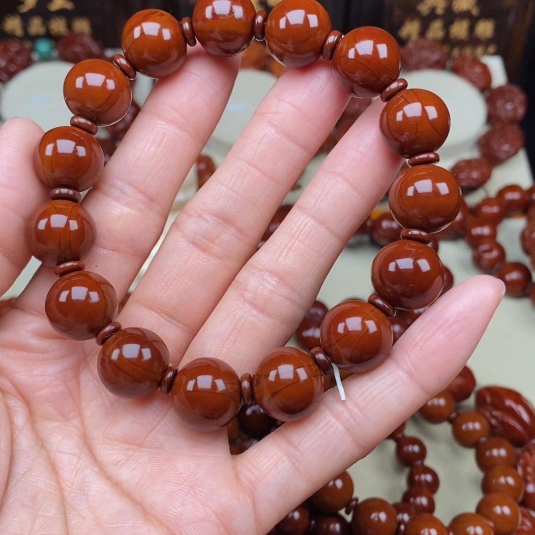 橄榄核吊坠大*光珠，