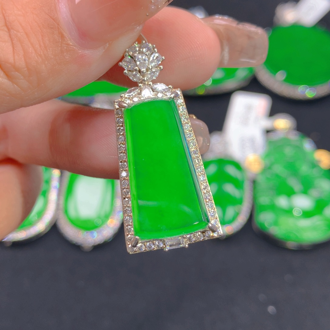 翡翠颈饰银S925镶嵌11111111111