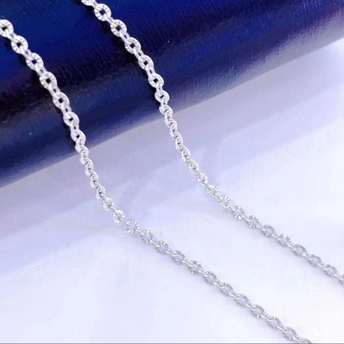 链子足银 足银999.90字太阳花链时尚百搭坠链项链女款锁骨链