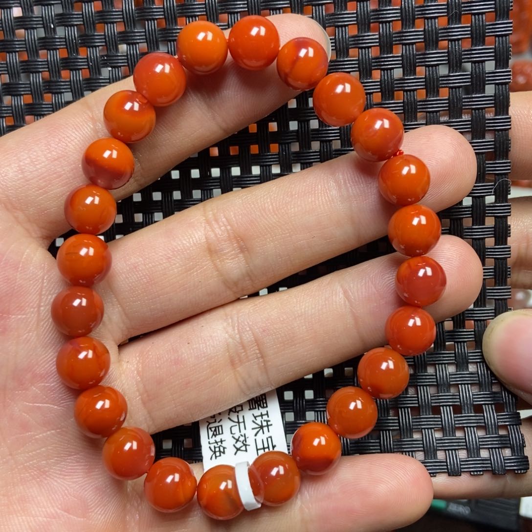 南红玛瑙手串未镶嵌8+’mm