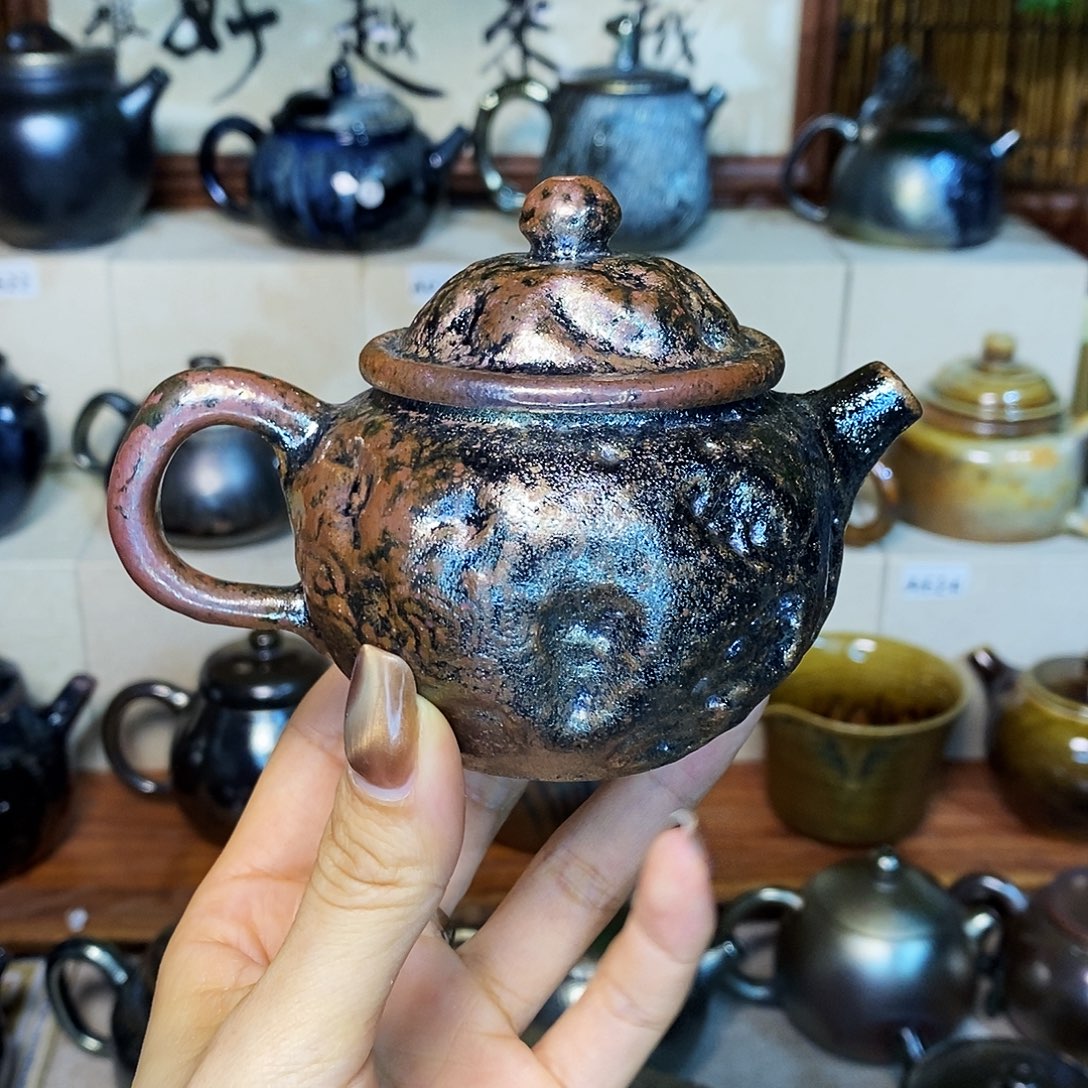 杯云南建水紫陶柴烧壶