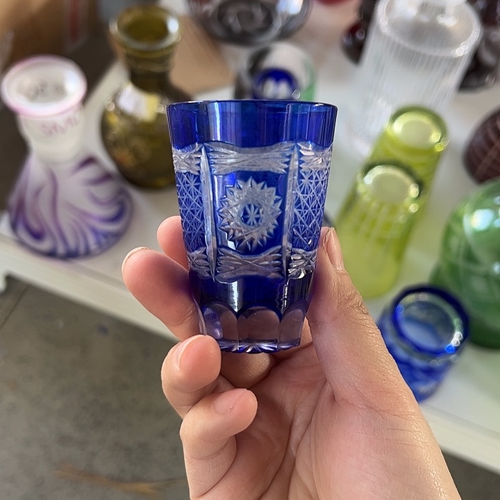 手柄款水晶玻璃微瑕一个