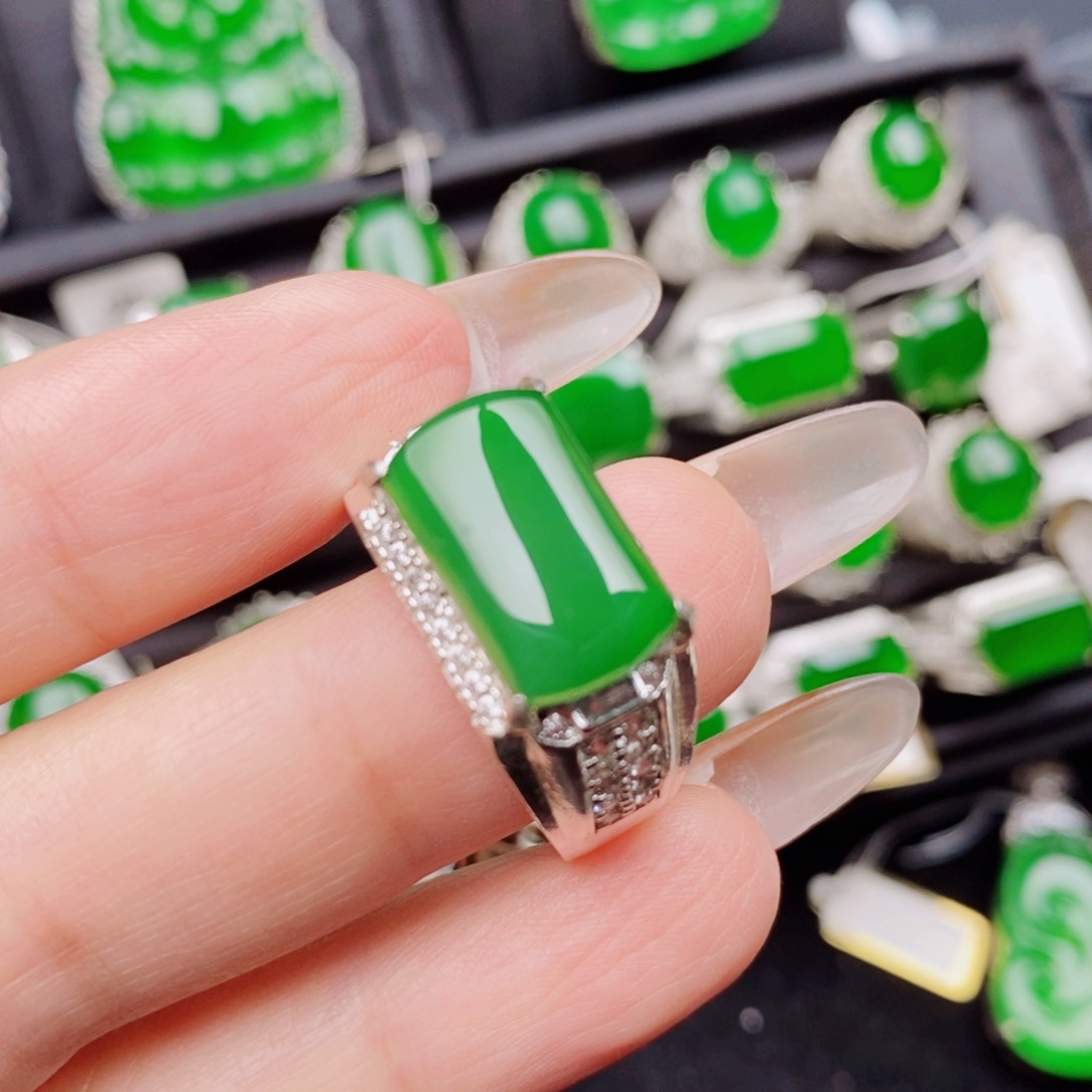 未镶嵌戒指翡翠天然翡翠正品