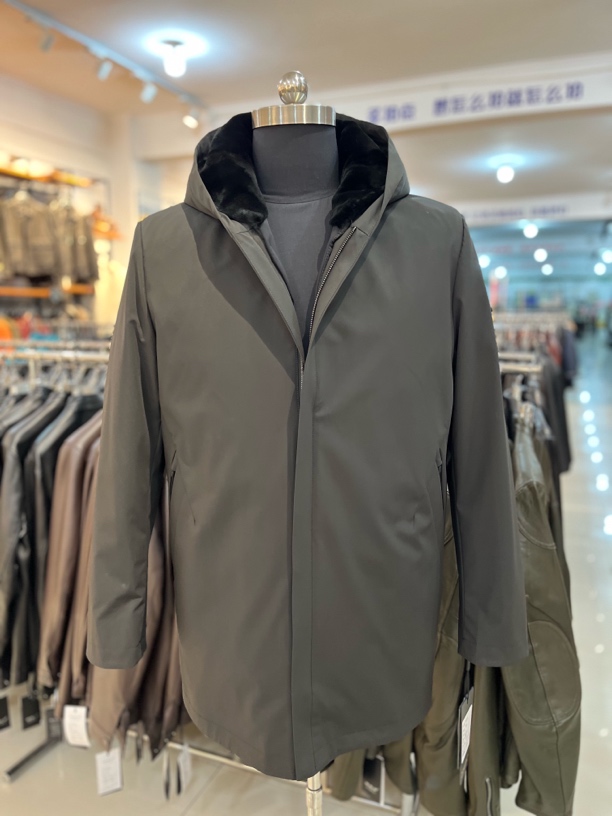 男士中长款商务派克服