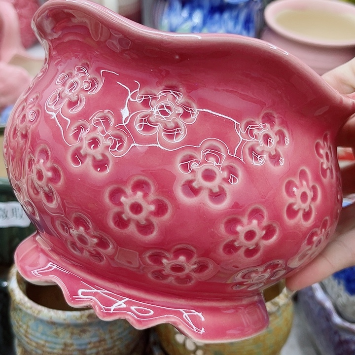 多肉绿植陶瓷花盆9.9包邮，有孔