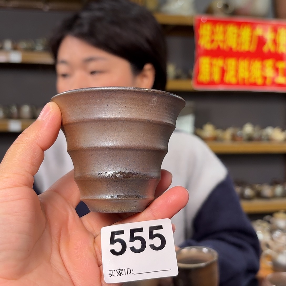 杯坭兴陶柴烧全手工原矿泥料杯