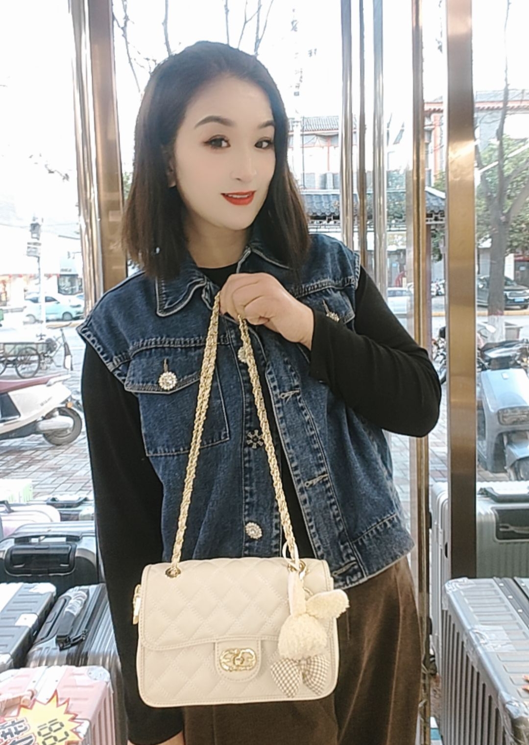 蒙娜丽莎优雅复古小香风风单肩斜跨小众韩版小包包洋气