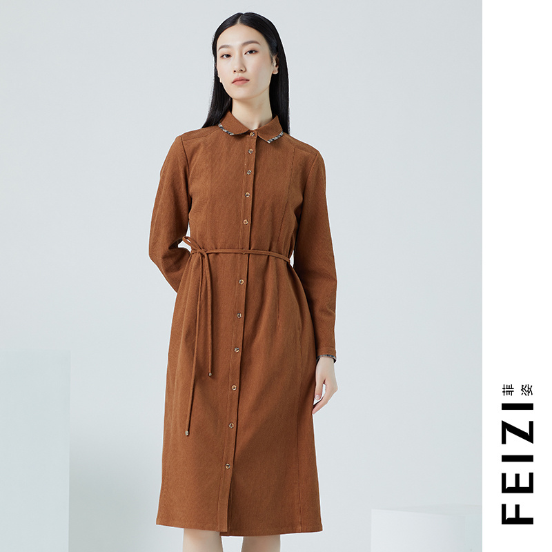 菲姿FEIZI冬款衬衫连衣裙1W461