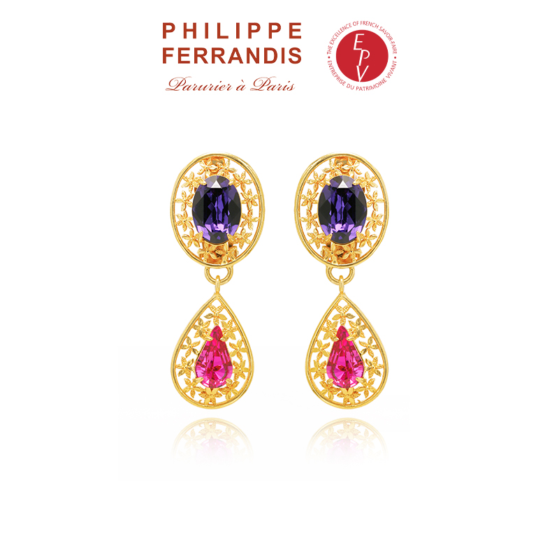 AZLOOK 铜合金耳饰 【法国进口】PHILIPPE FERRANDIS 伯爵夫人系列