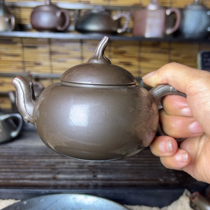 紫泥壶柴烧坭兴陶壶