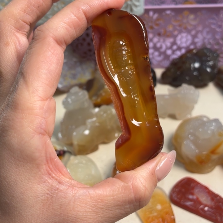 玛瑙/玉髓未镶嵌吊坠(不含链)