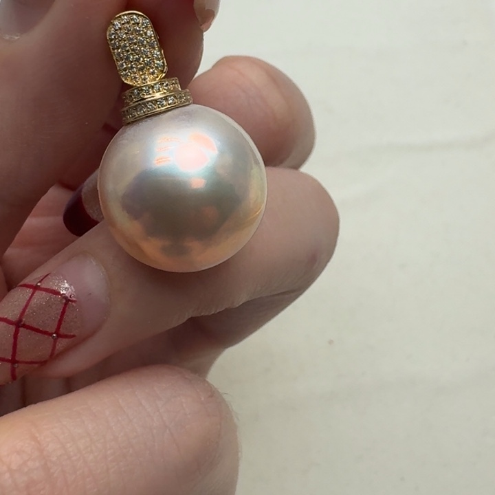 拼合珍珠（马贝珠）颈饰未镶嵌