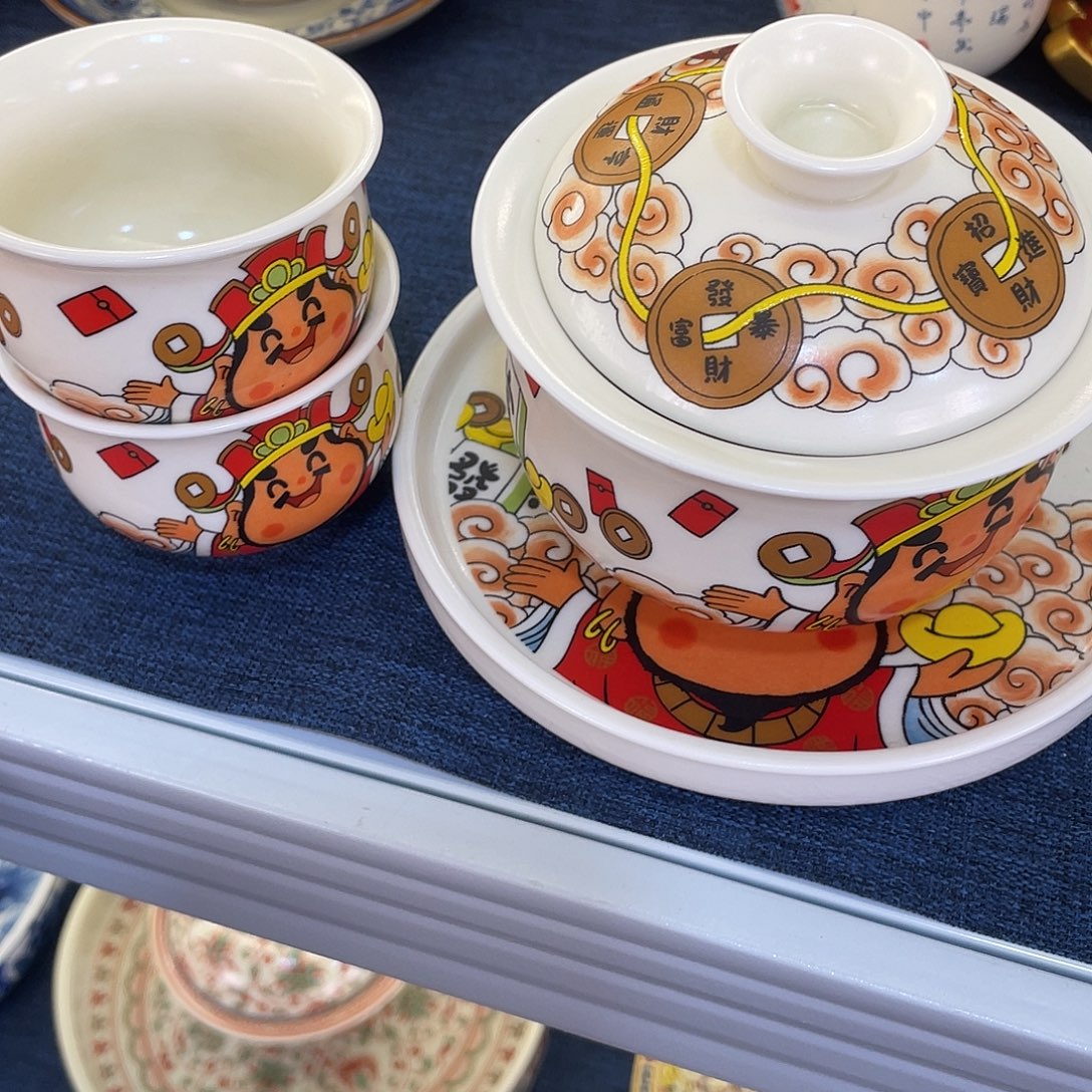 陶景德陶瓷盖碗茶具