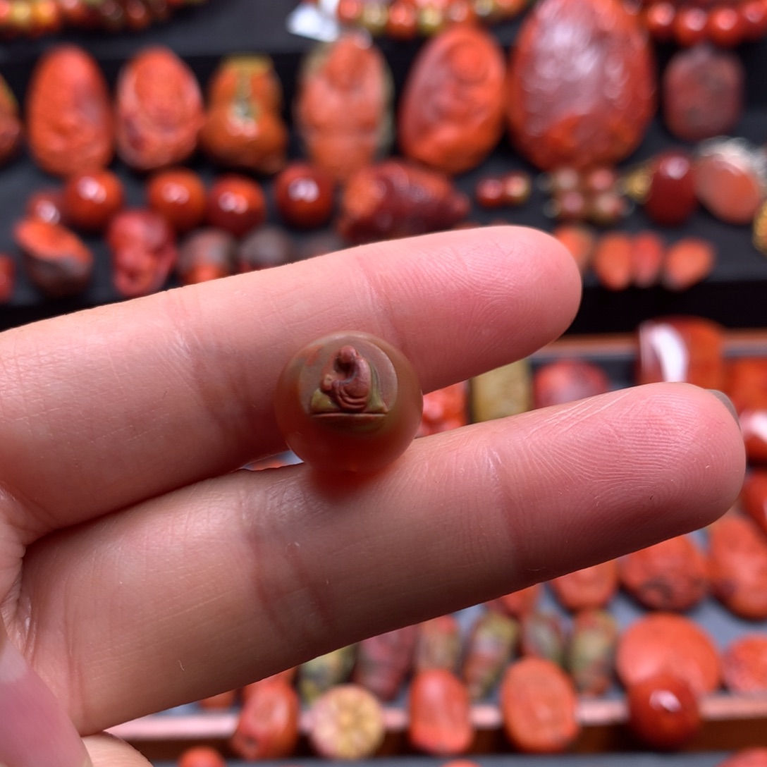 南红玛瑙悟道单珠未镶嵌周**师