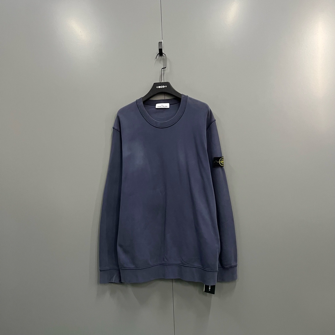 95新 STONE ISLAND SINCE/石岛 （bb）126 深蓝色袖标卫衣 3XL码