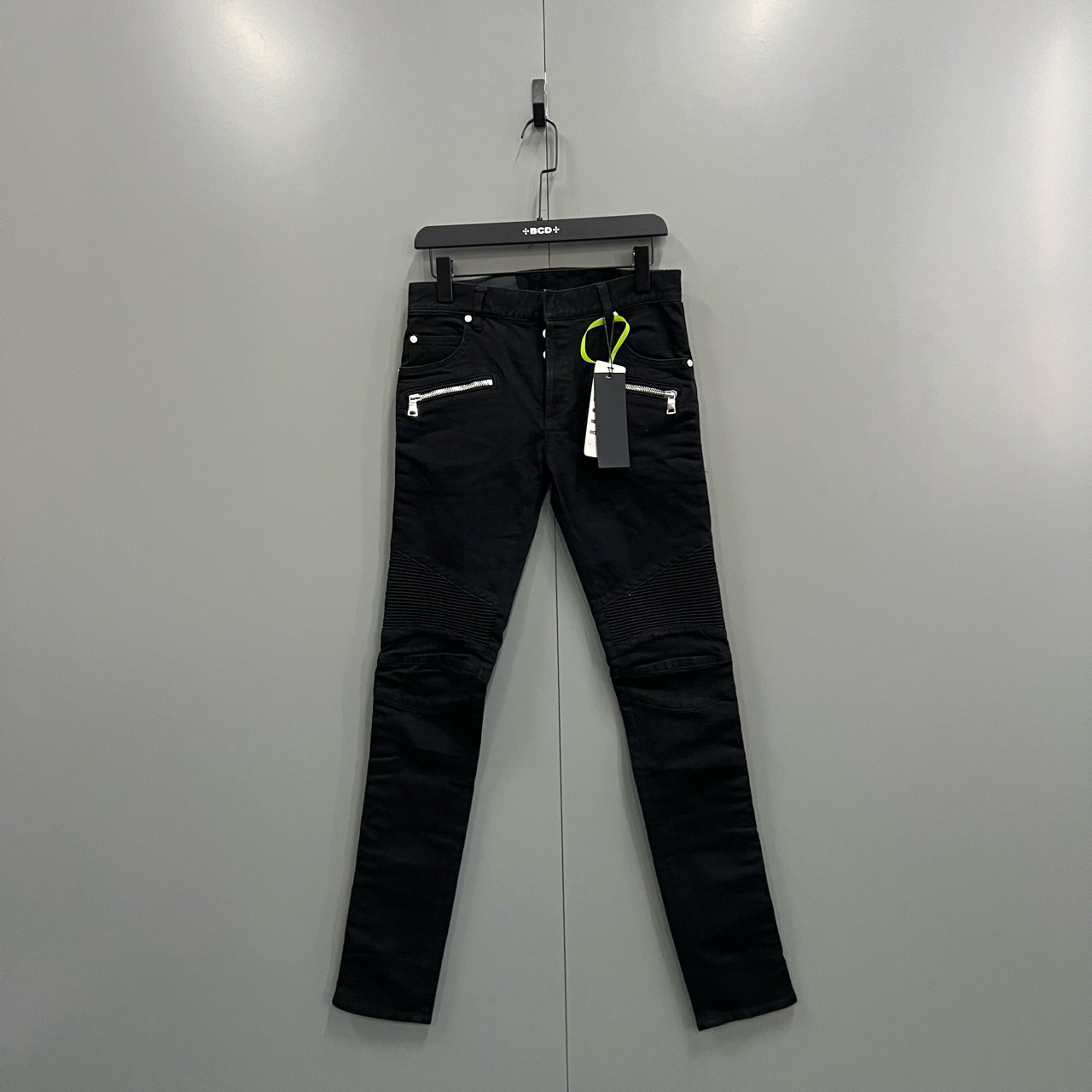 95新 BALMAIN/巴尔曼 (ll) 巴尔曼 黑色串标logo牛仔裤 28码