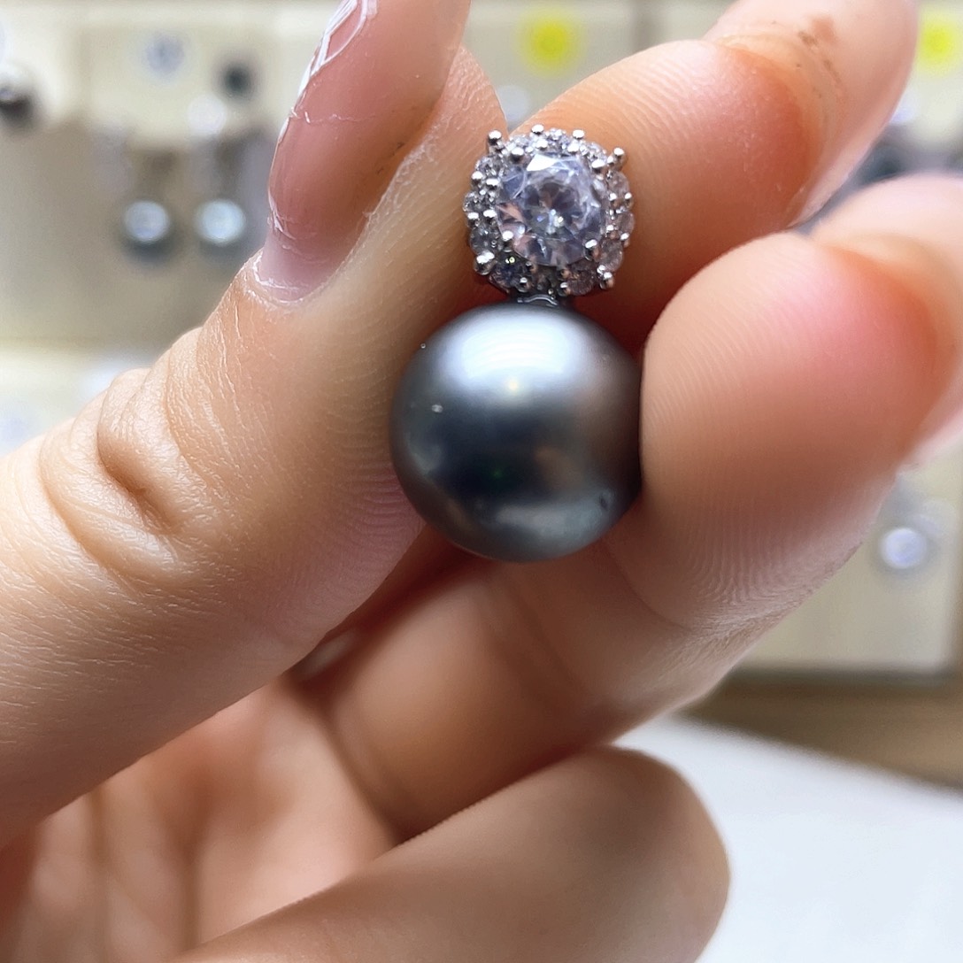 海水珍珠颈饰银S925镶嵌