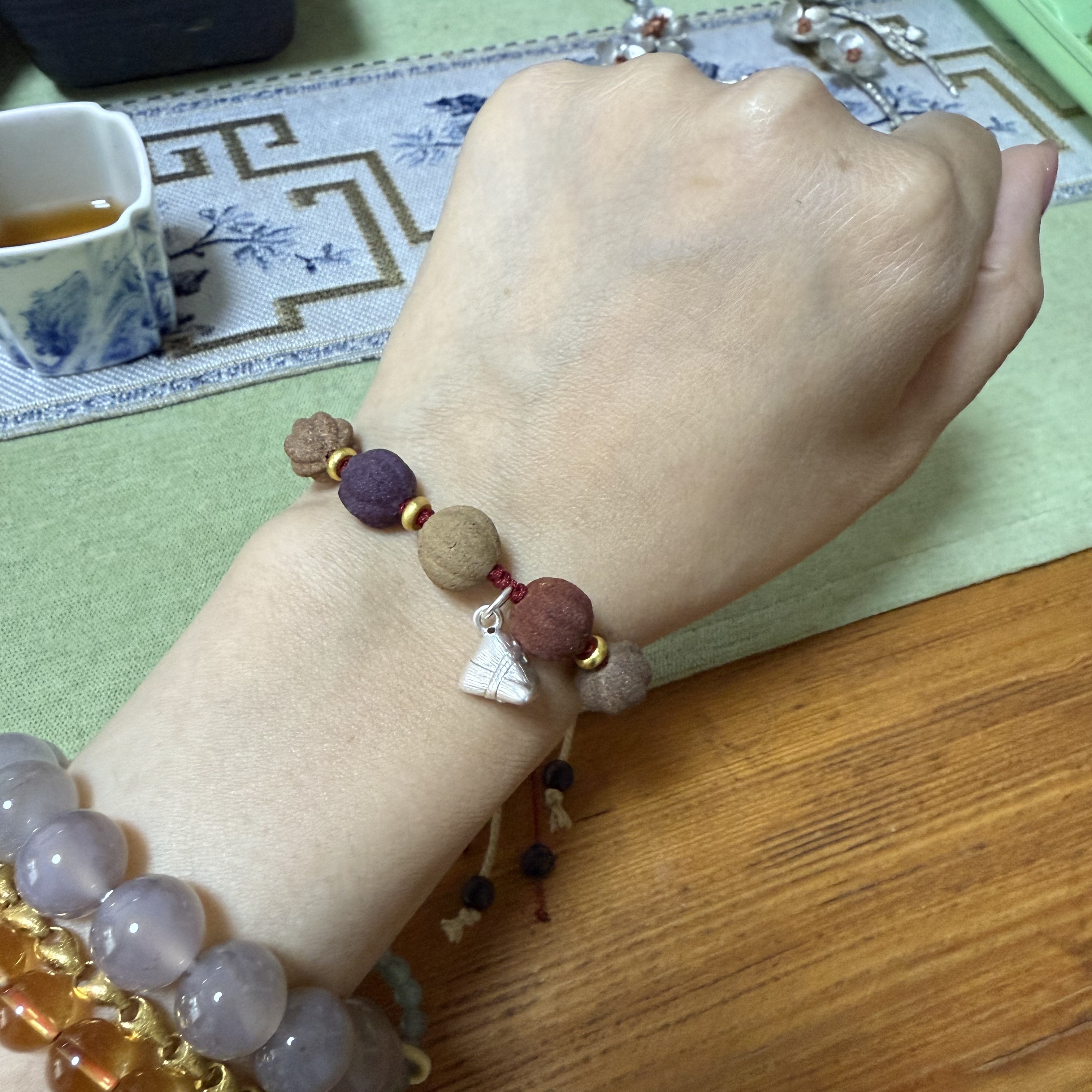 非金属木质手链 合香珠·五福临门蒸蒸日上手串