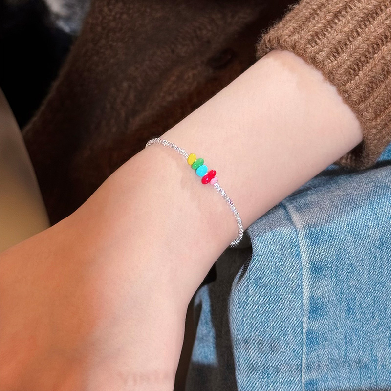 早兰 足银珐琅手链 【乐伊手链】足银999趣味高级设计感百搭手链