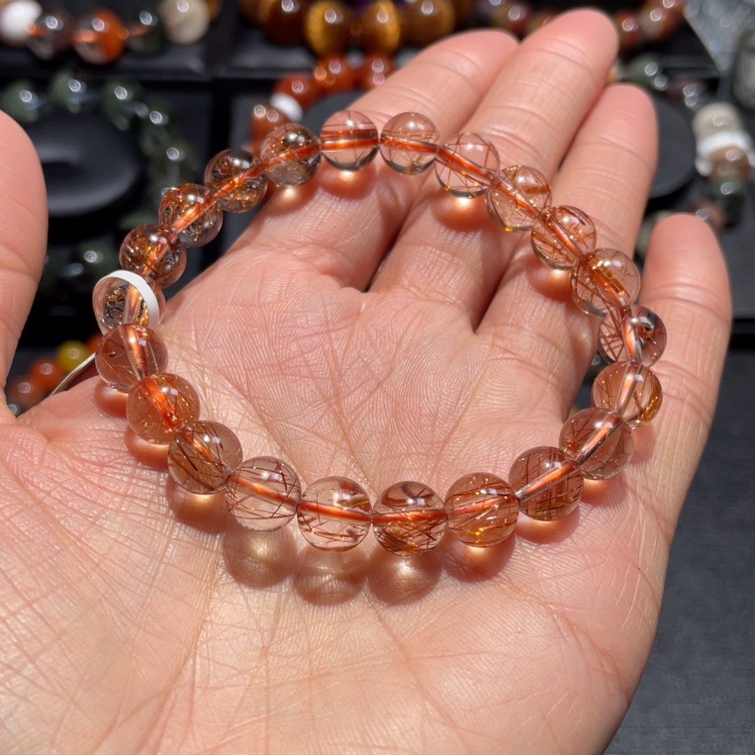 水晶手链未镶嵌铜发晶9mm左右