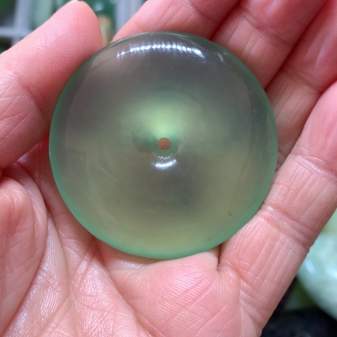 蛇纹石玉手把件未镶嵌