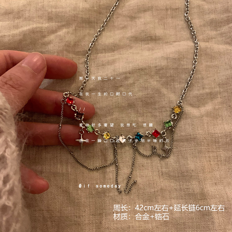 合金树脂项链 春夏小众百搭设计感时尚个性冷淡风项链10674-01