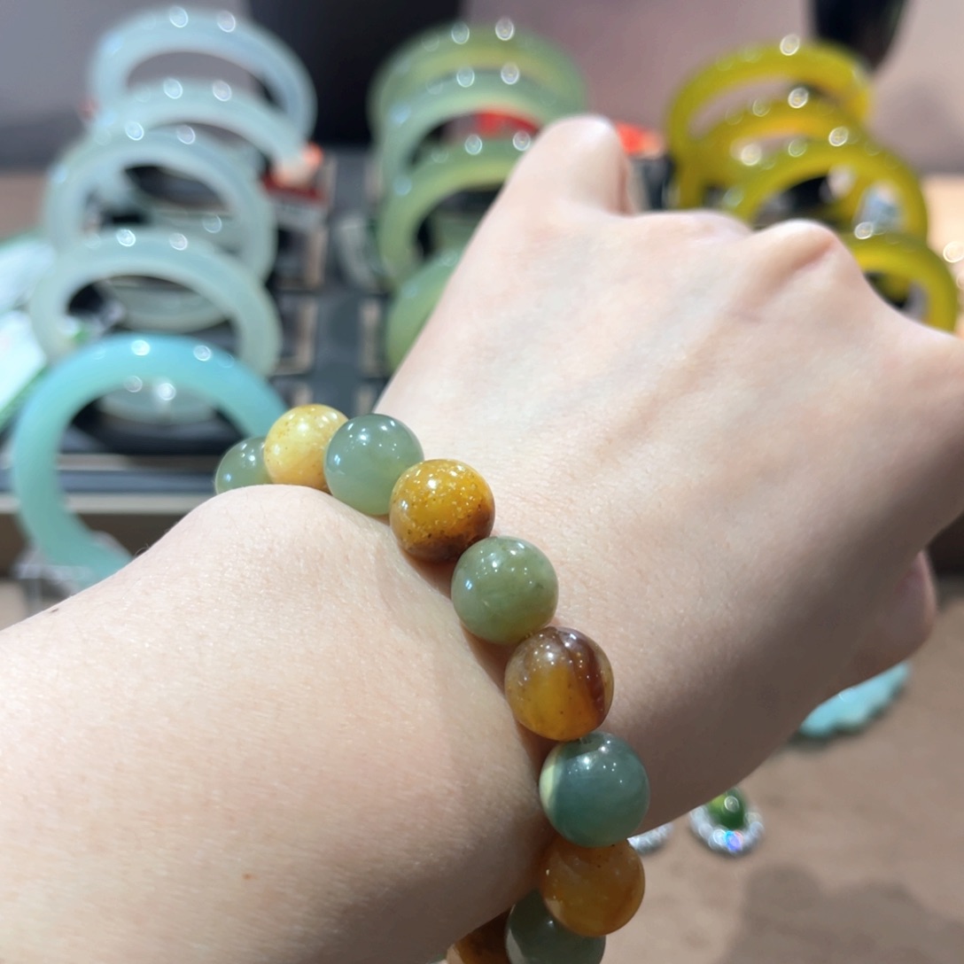 蛇纹石玉手链未镶嵌