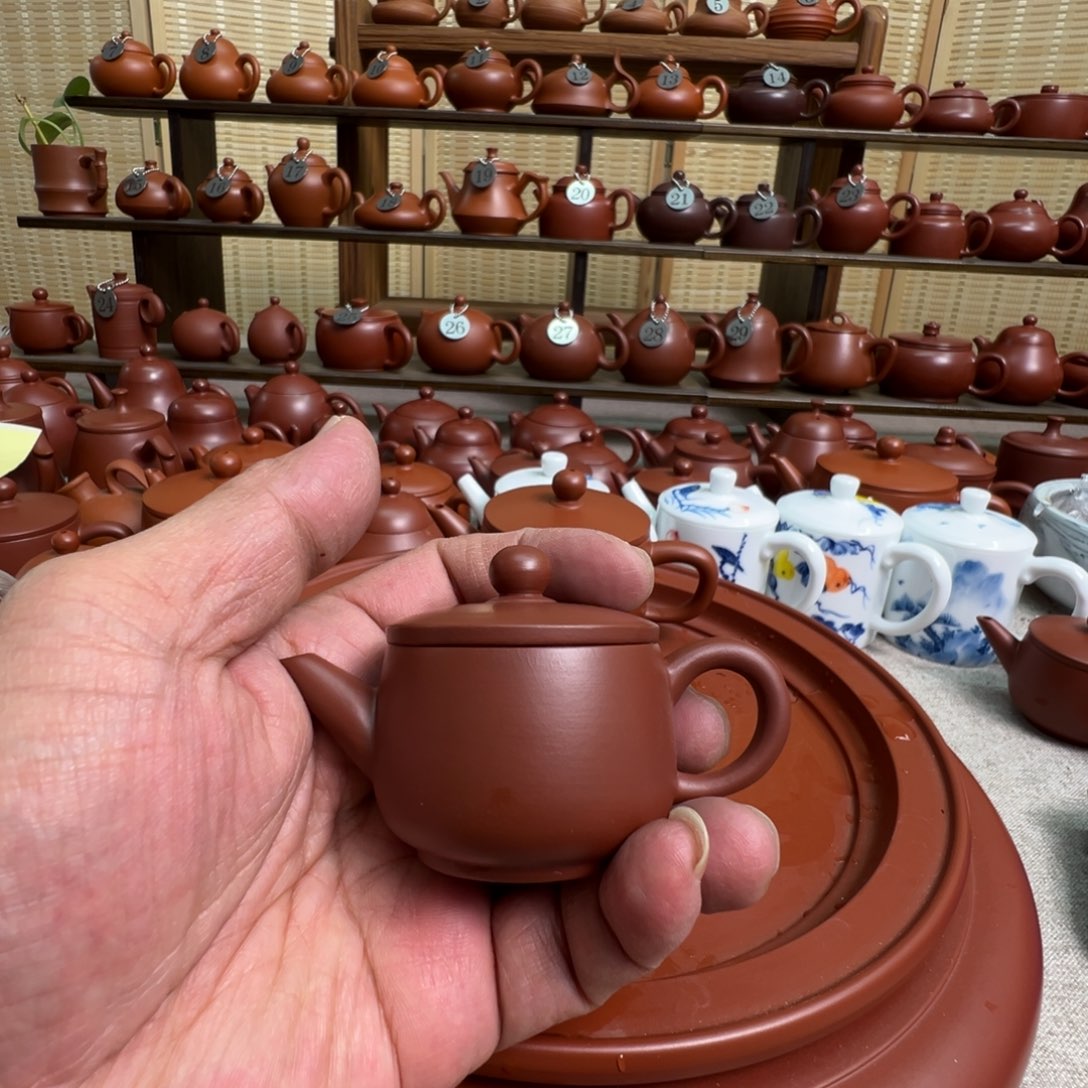 黄***青紫砂茶壶潮州手拉朱泥壶，微瑕不退换