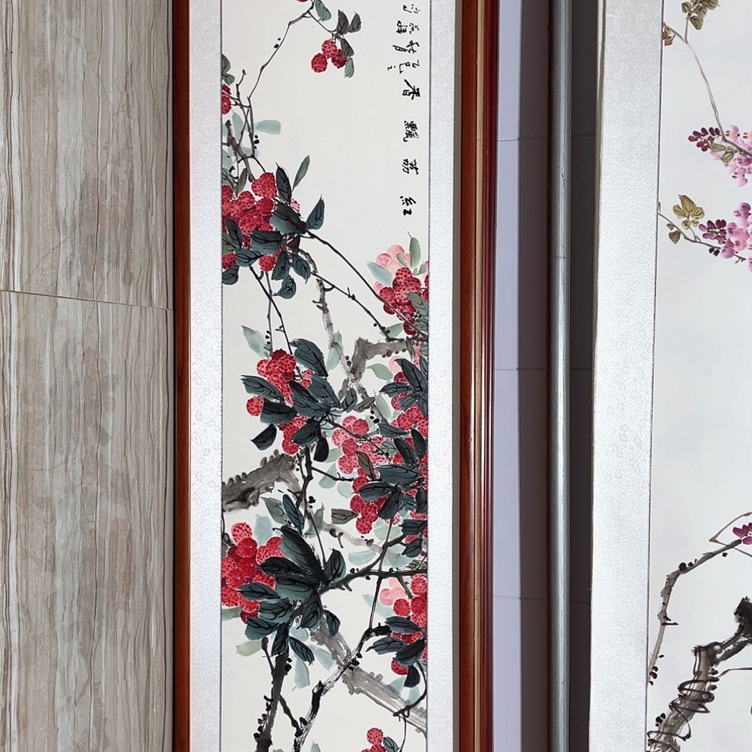 国画书画作品带框163×48