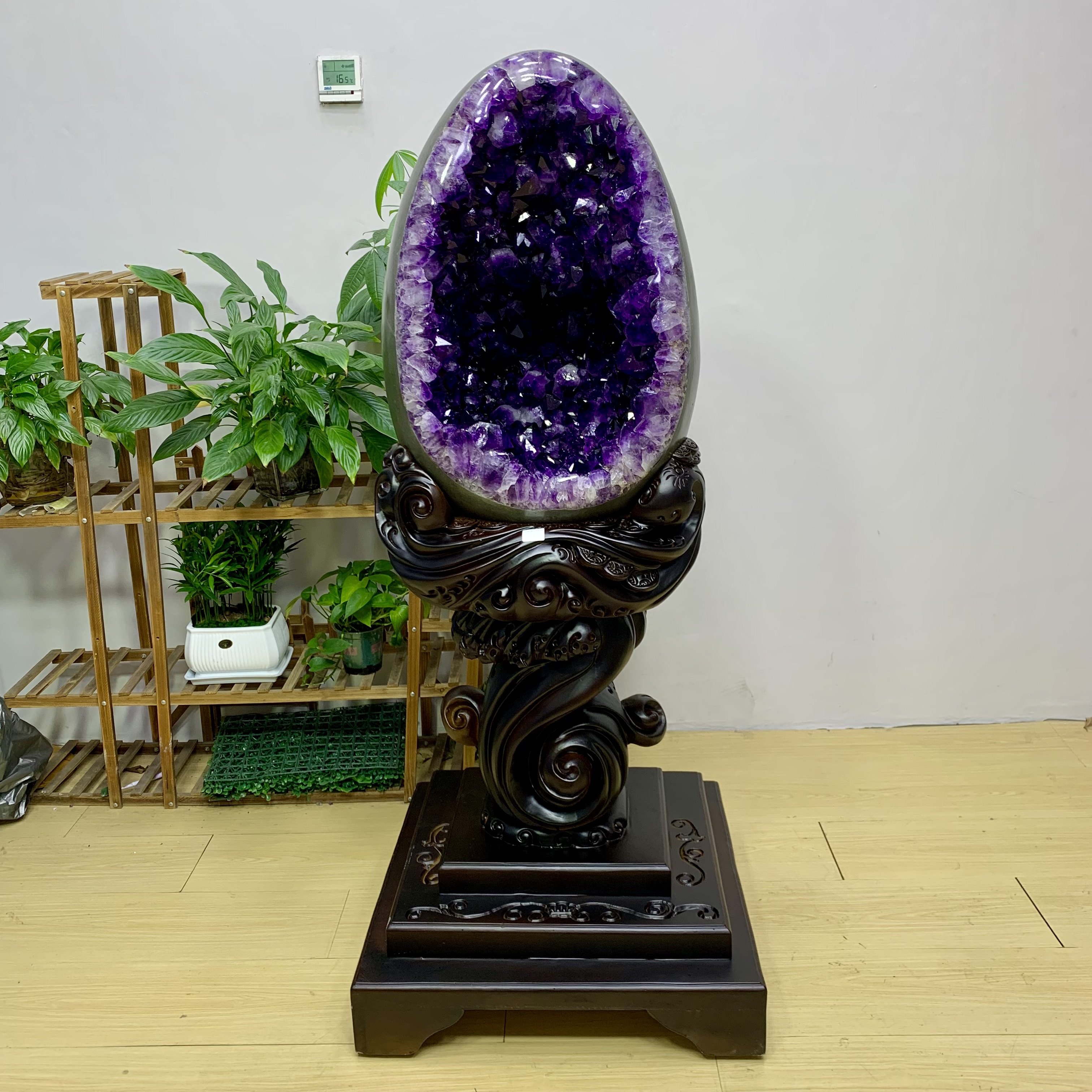 天然乌拉圭紫晶恐龙蛋紫晶洞水晶客厅书房玄关商铺办公桌装饰摆件