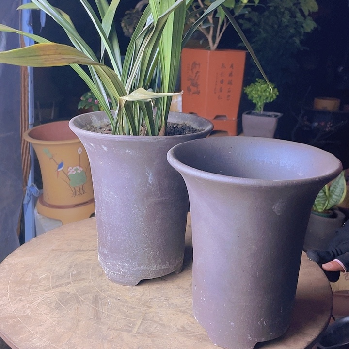紫砂宜兴紫砂18+18素面兰花盆