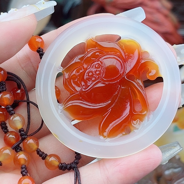 玛瑙吊坠未镶嵌猫**贝