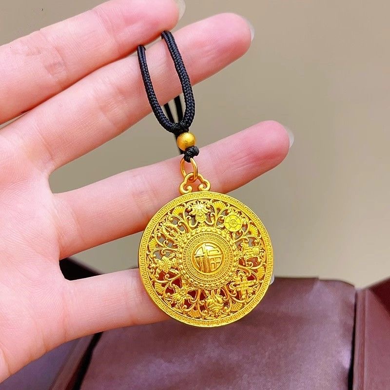 吊坠足银 经典—八宝罗盘吊坠—时尚百搭简约 礼物