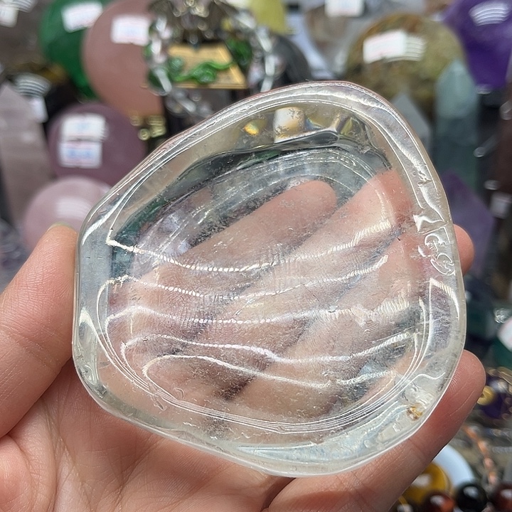 水晶未镶嵌珠宝半成品222克水晶碗