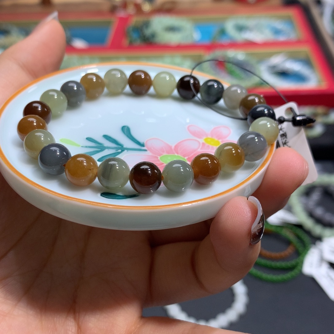 和田玉手串未镶嵌新疆若羌楼兰多宝