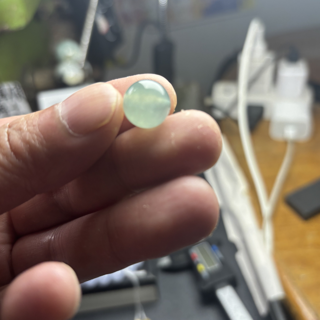 缅甸天然翡翠a货 冰蓝钢卡12.3