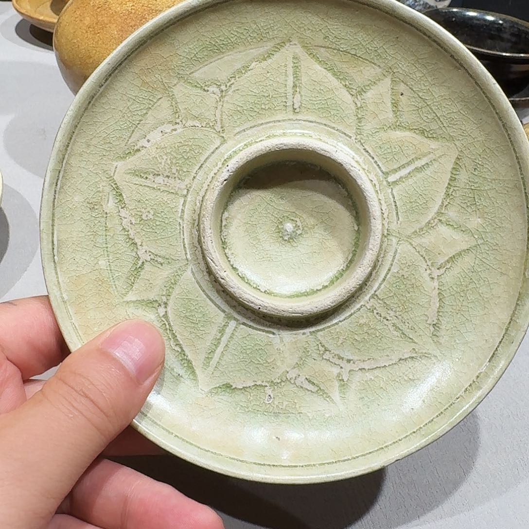 摆件洪州窑青瓷莲花盘