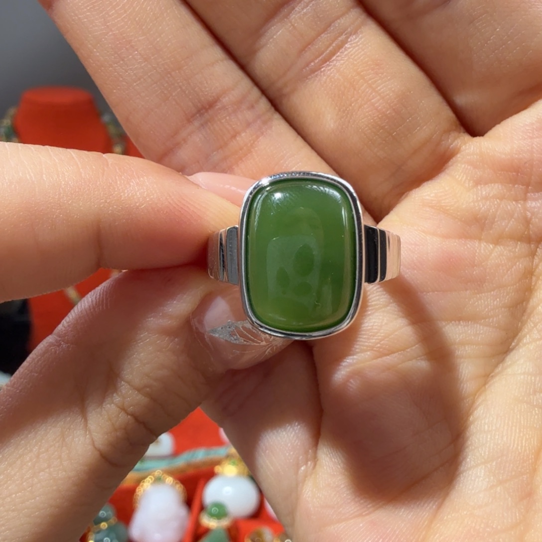 和田玉银S925镶嵌颈饰