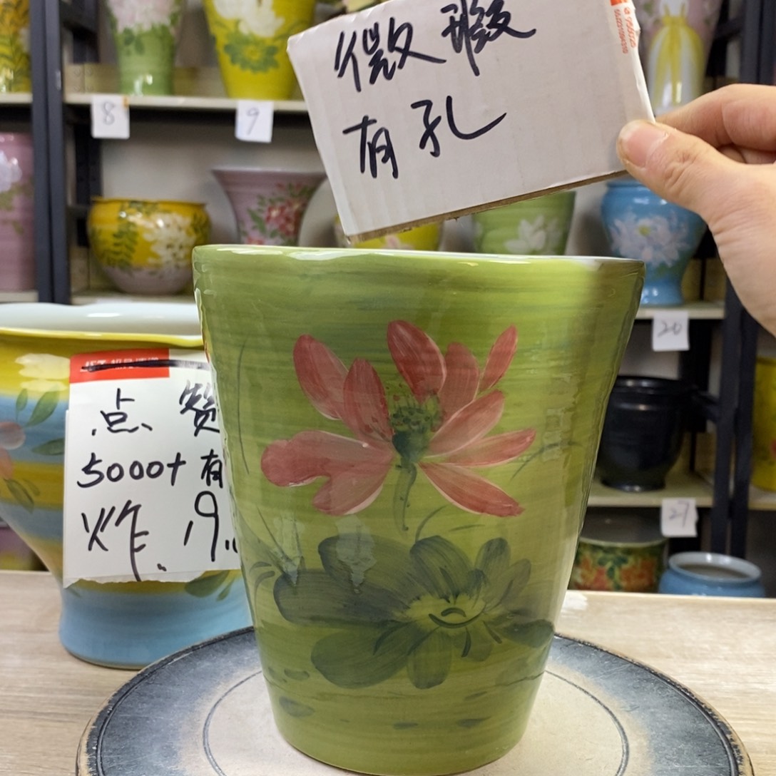 景德镇手工手绘陶瓷花盆