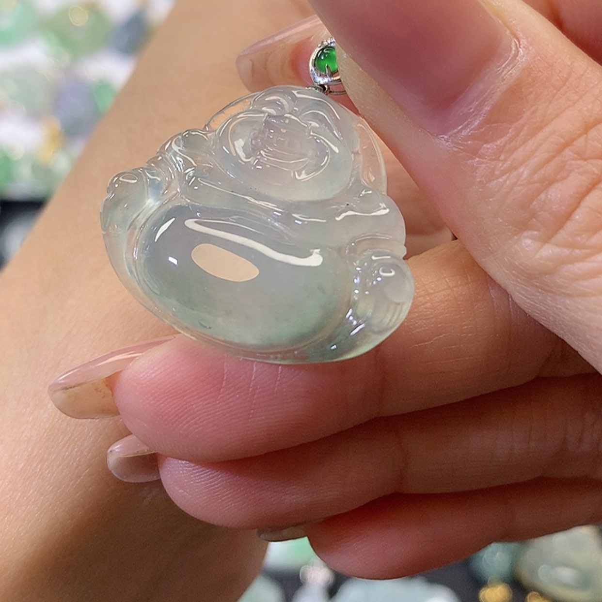 【闪购商品】翡翠吊坠(不含链)18K金镶嵌