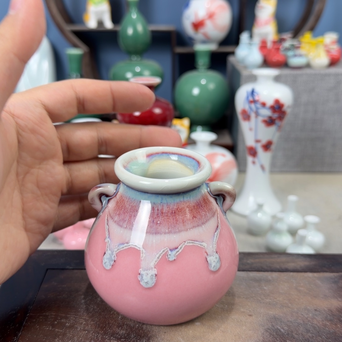陶瓷手工小花器摆件