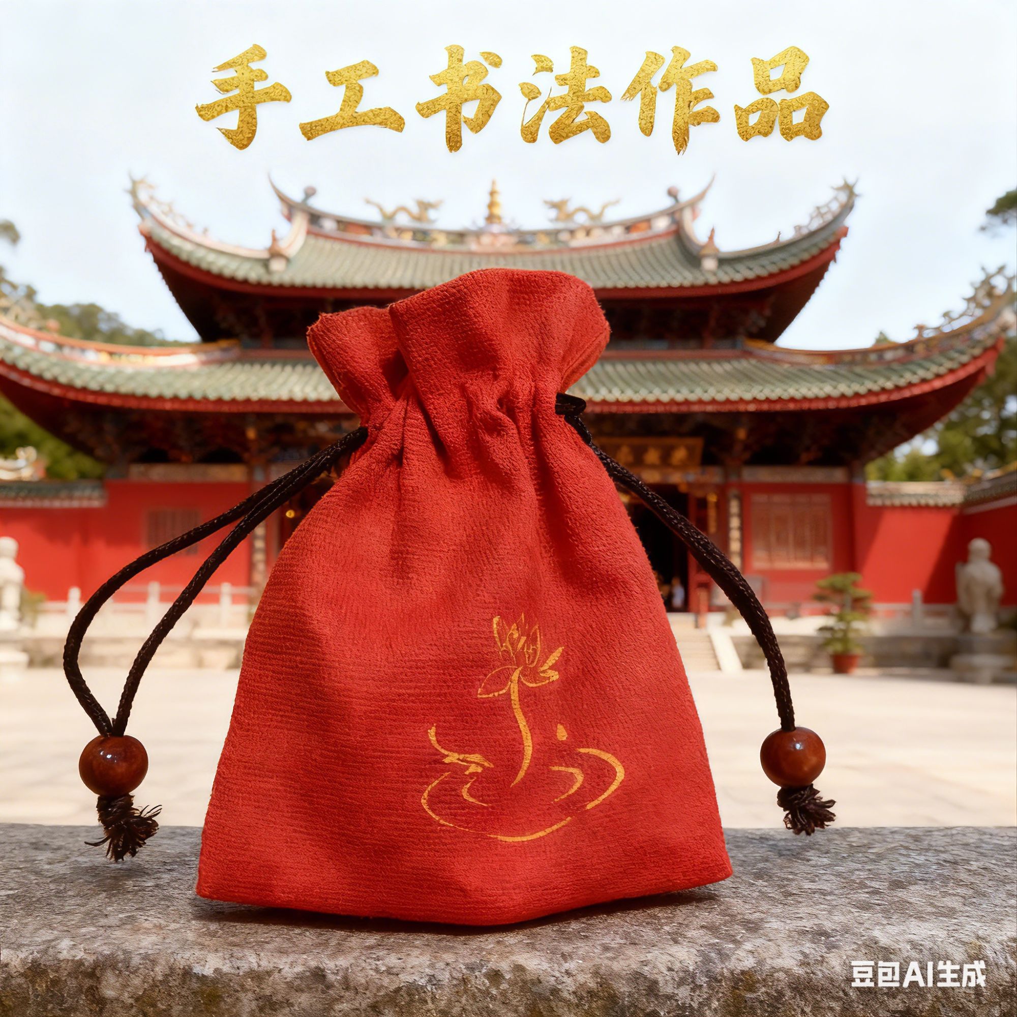 【恭招发财】必拍降化福袋定制手工绘制贺卡现场制作