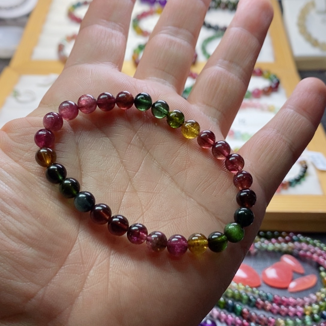 碧玺碧玺手链未镶嵌