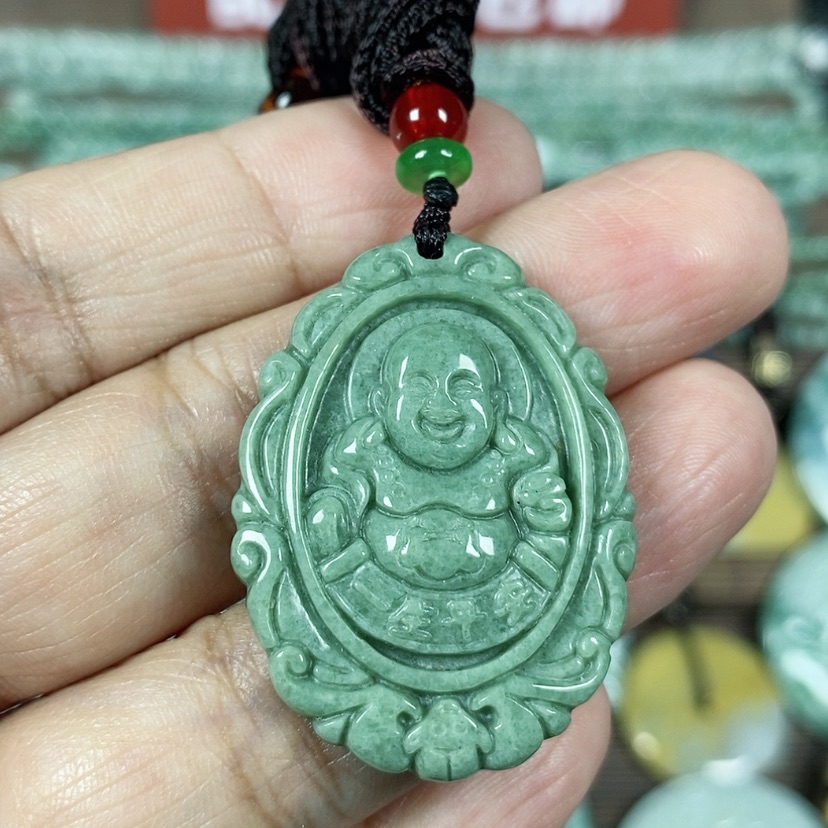 【闪购商品】翡翠颈饰未镶嵌玉吊坠翡翠玉花边佛