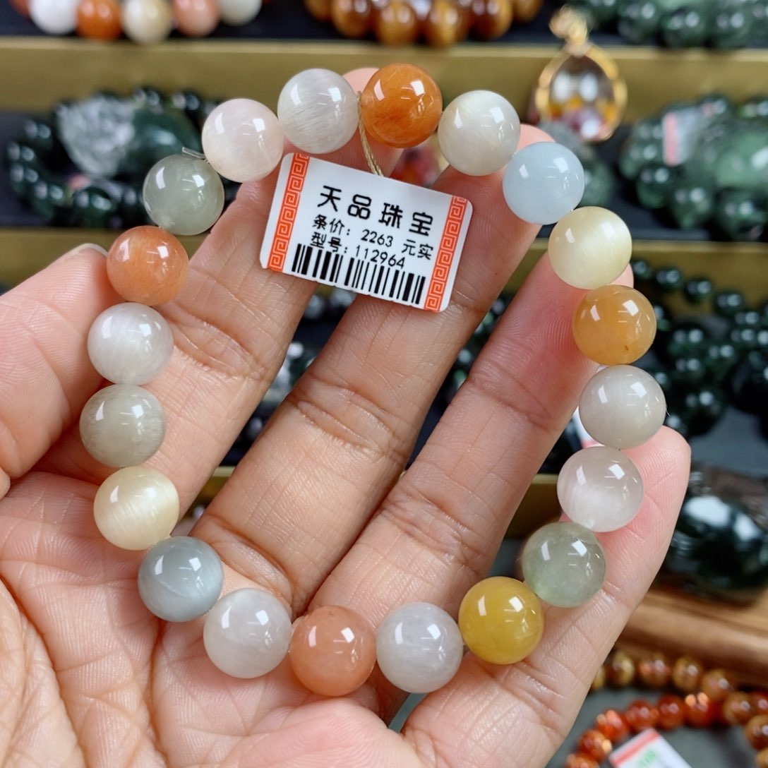 水晶手链未镶嵌乌***朵绿幽灵手链112964